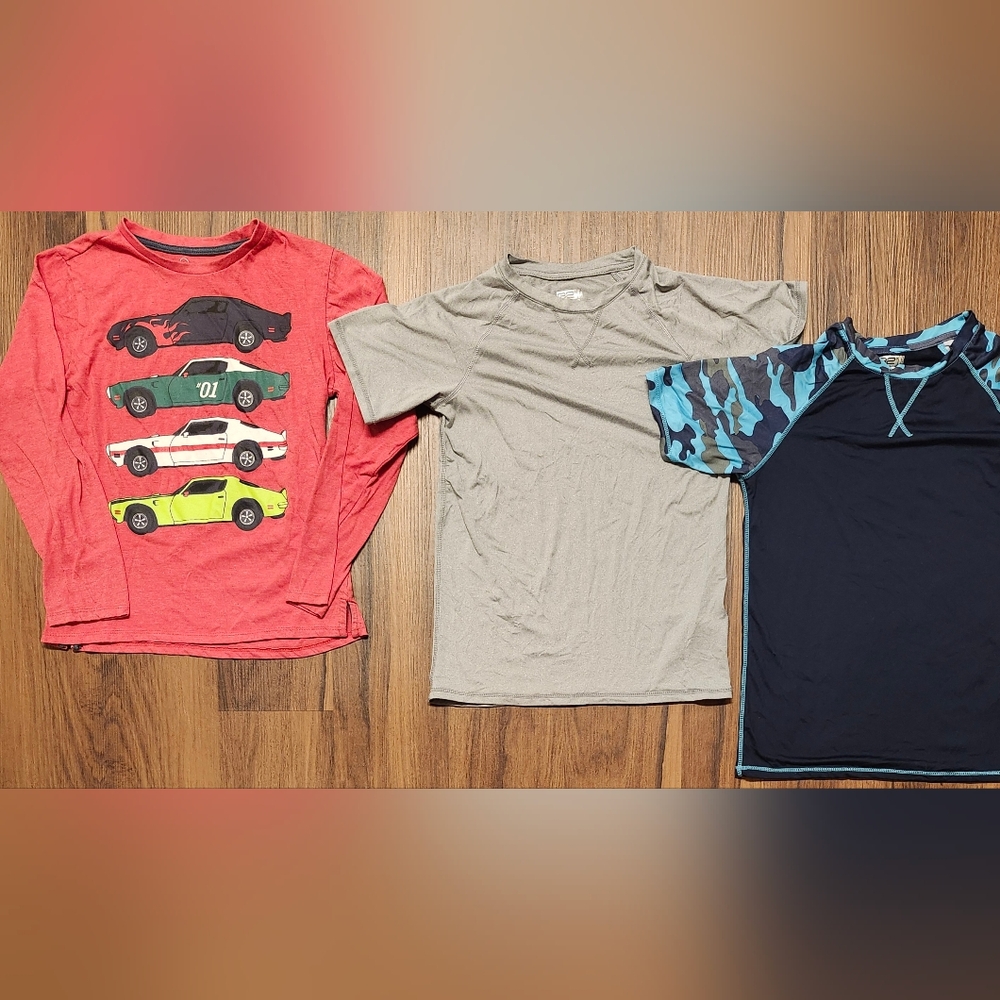 Boys Sz 10/12 Lot of 3 Shirts, 1 Very Gently Worn, 2 NWOT